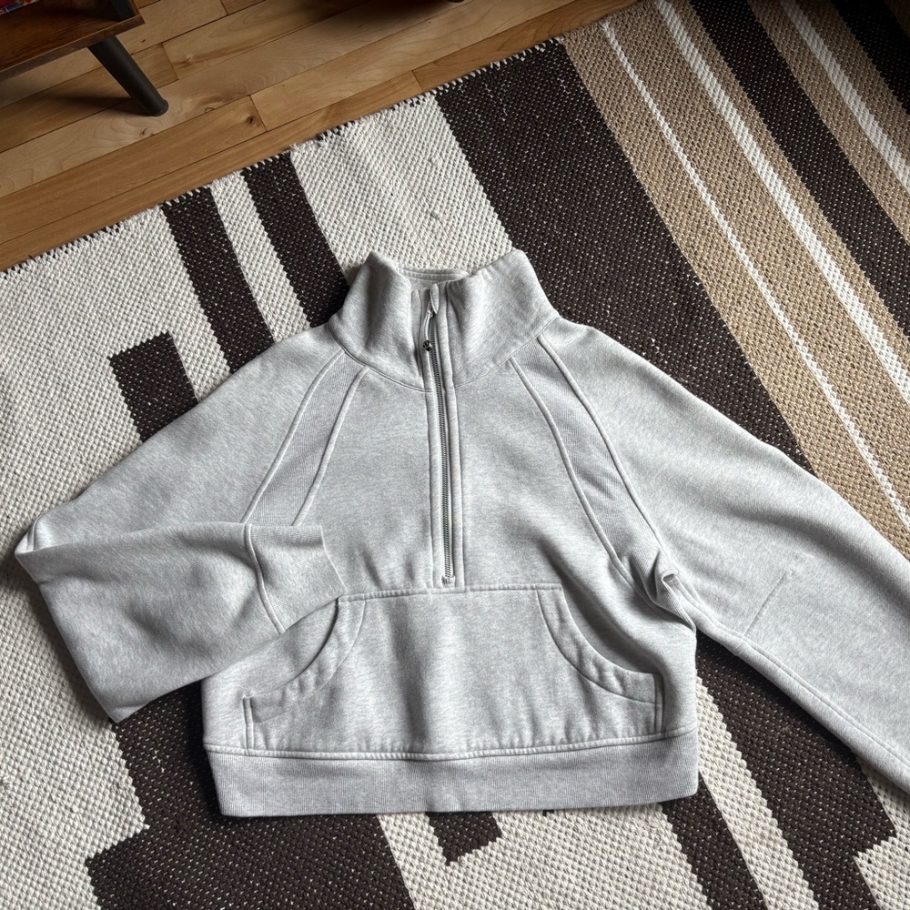 lululemon athletica Gray Crew Neck Sweater